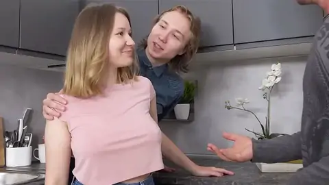 Ultra-cute Towheaded Female Is Hotwife On Her Boyfriend For Some Cash